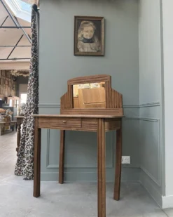 Coiffeuse bureau art déco en chêne (restaurée)
