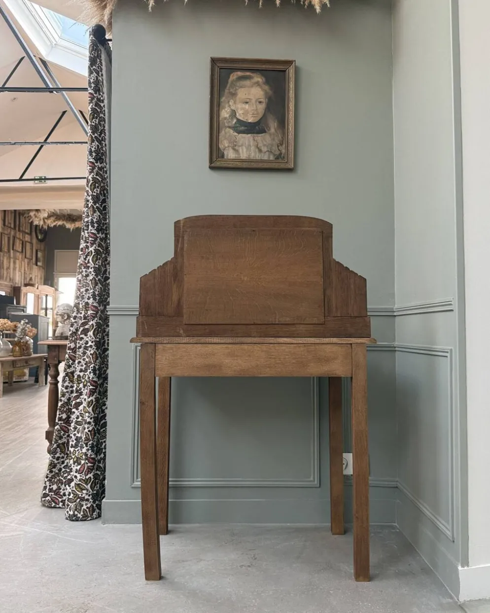 Coiffeuse bureau art déco en chêne (restaurée)