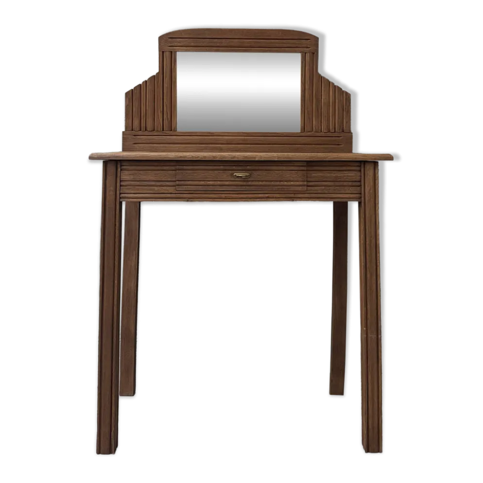 Coiffeuse bureau art déco en chêne (restaurée)