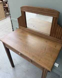 Coiffeuse bureau art déco en chêne (restaurée)
