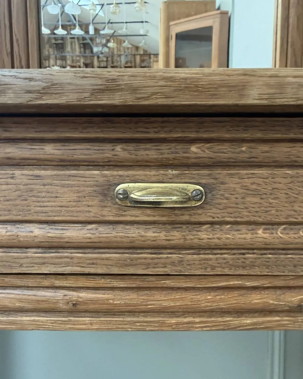 Coiffeuse bureau art déco en chêne (restaurée)