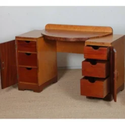 Coiffeuse/bureau en bois, travail anglais datant des années 1930