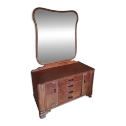 Coiffeuse commode à miroir art déco