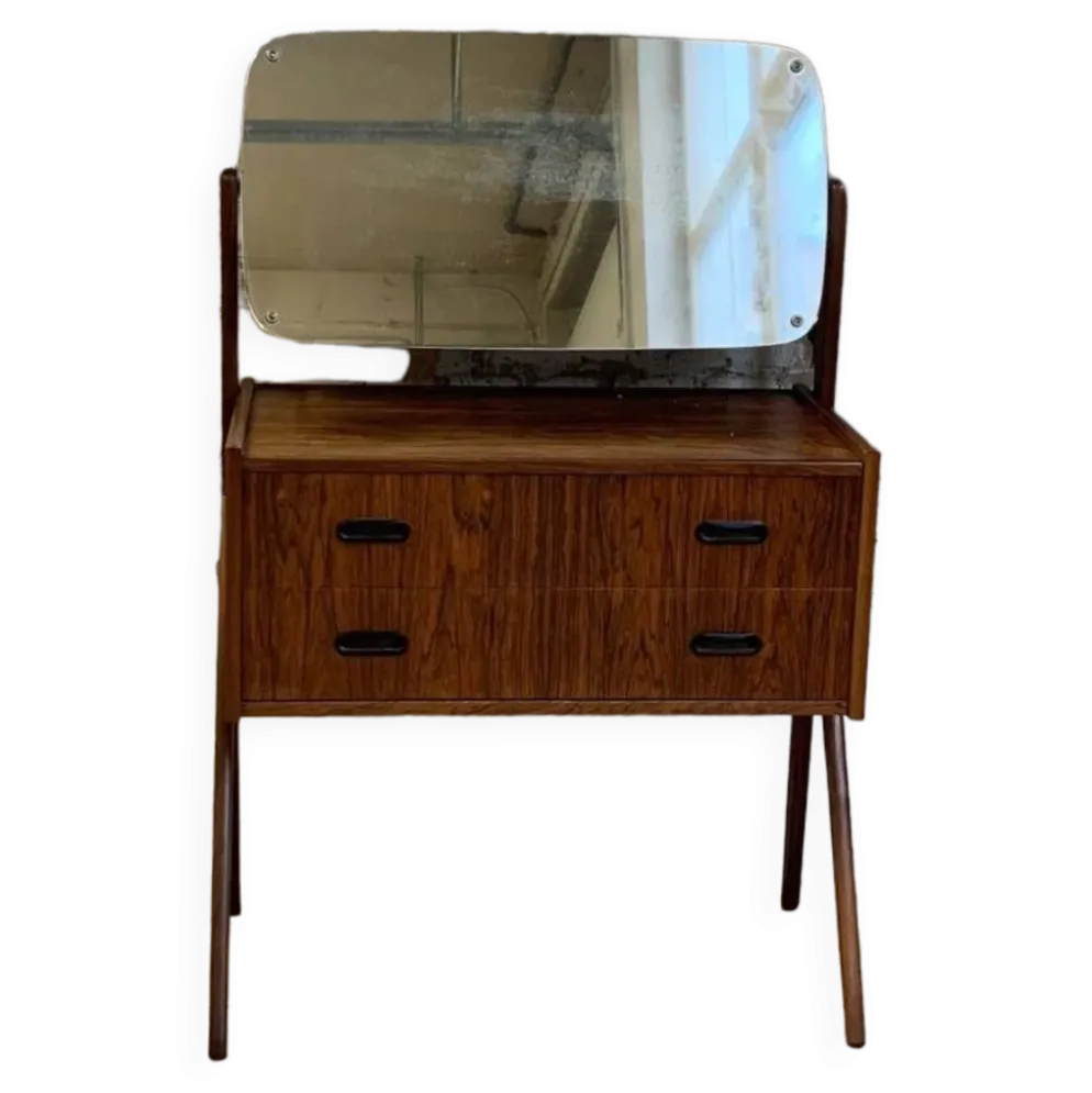 Coiffeuse danoise en placage palissandre des années 1960.