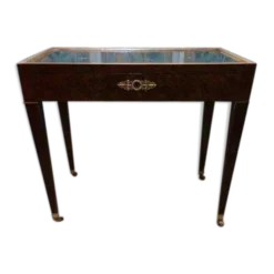 Coiffeuse d’homme Louis XVI en placage d’acajou 19eme