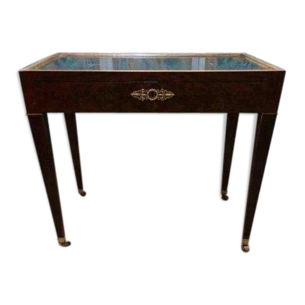 Coiffeuse d’homme Louis XVI en placage d’acajou 19eme