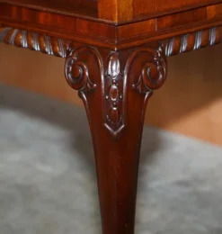 Coiffeuse en Acajou du Honduras avec Pieds Sculptés en Patte de Lion, Style Victorien