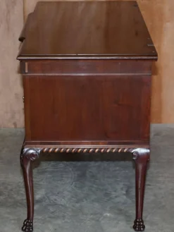 Coiffeuse en Acajou du Honduras avec Pieds Sculptés en Patte de Lion, Style Victorien
