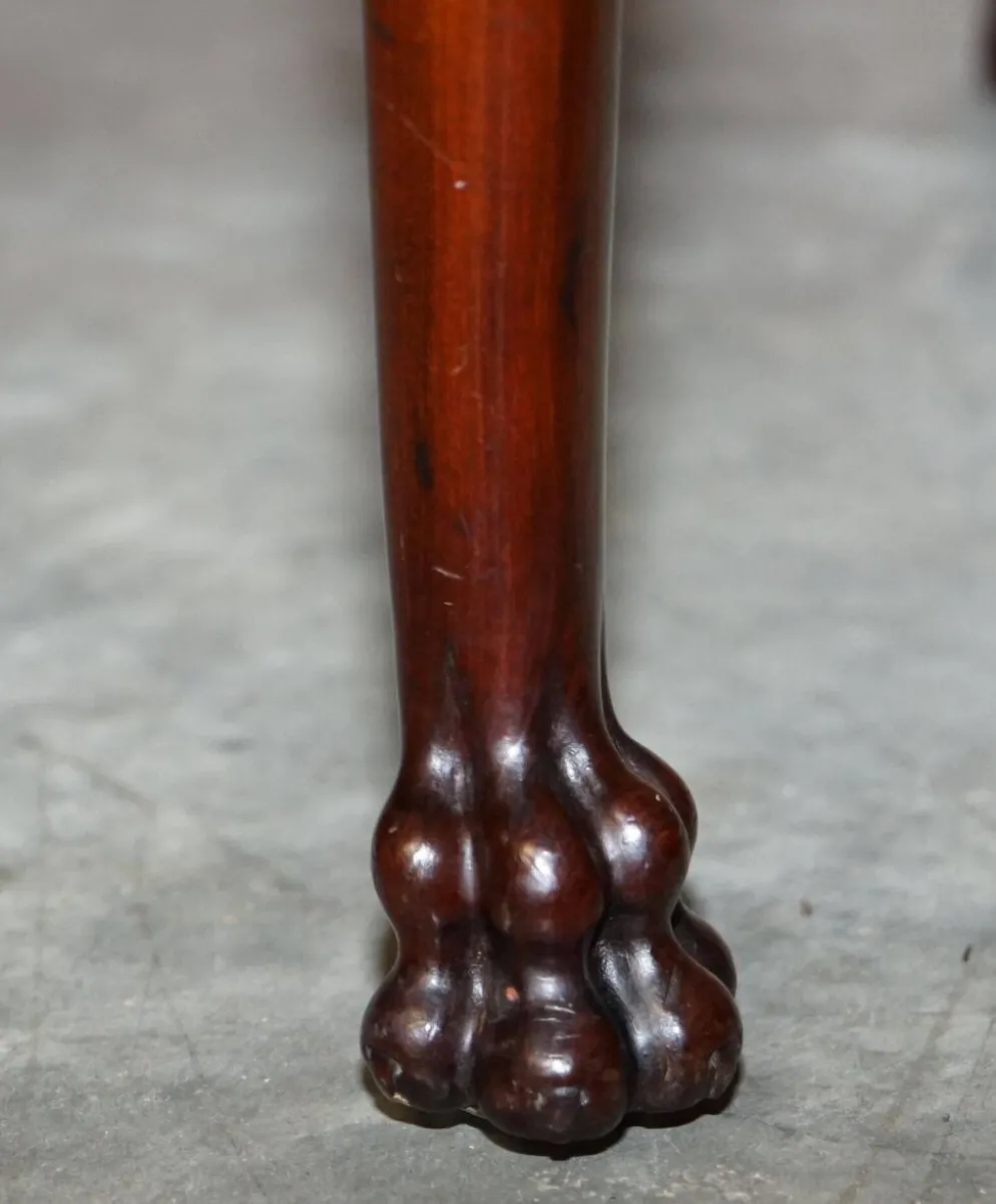 Coiffeuse en Acajou du Honduras avec Pieds Sculptés en Patte de Lion, Style Victorien