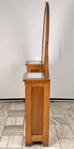 Coiffeuse en bois antique, années 1920, Tchécoslovaquie