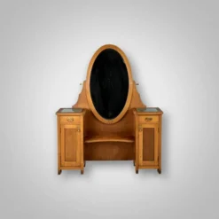 Coiffeuse en bois antique, années 1920, Tchécoslovaquie