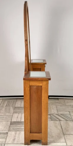 Coiffeuse en bois antique, années 1920, Tchécoslovaquie