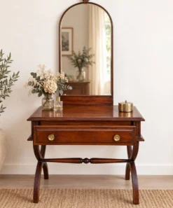 Coiffeuse en bois massif style empire traditionnel