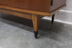 Coiffeuse enfilade teck 1960 4 tiroirs 2 portes et miroir