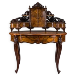 Coiffeuse en noyer Louis Philippe antique, 1860