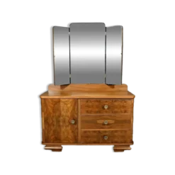 Coiffeuse en Ronce de Noyer, Art Déco - 1930