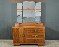 Coiffeuse en Ronce de Noyer, Art Déco - 1930