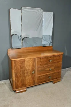 Coiffeuse en Ronce de Noyer, Art Déco - 1930