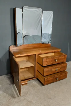 Coiffeuse en Ronce de Noyer, Art Déco - 1930