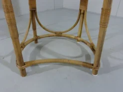 Coiffeuse en rotin vintage des années 1970