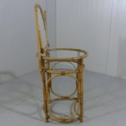 Coiffeuse en rotin vintage des années 1970