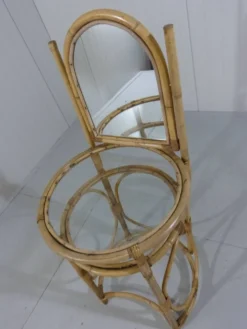 Coiffeuse en rotin vintage des années 1970