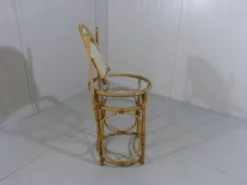 Coiffeuse en rotin vintage des années 1970