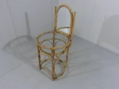 Coiffeuse en rotin vintage des années 1970