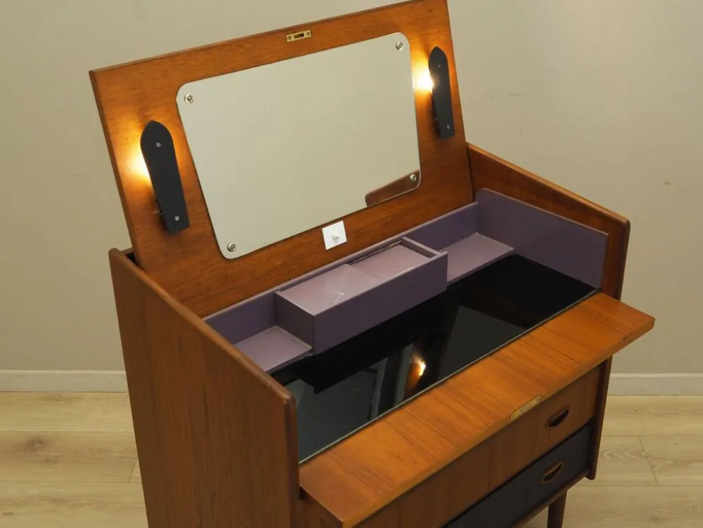 Coiffeuse en teck, design danois, années 1970, fabriquée au Danemark