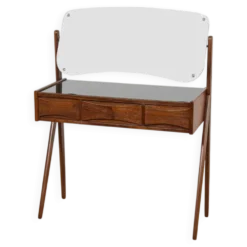 Coiffeuse en teck du milieu du siècle avec miroir par Arne Vodder pour Ølholm Møbelfabrik, Danemark, années 1960.