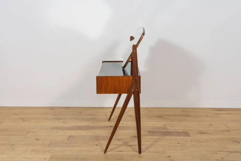 Coiffeuse en teck du milieu du siècle avec miroir par Arne Vodder pour Ølholm Møbelfabrik, Danemark, années 1960.