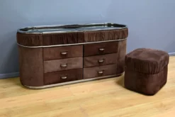 Coiffeuse et son Pouf, design Italien – 1970