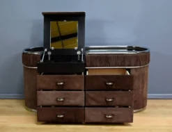 Coiffeuse et son Pouf, design Italien – 1970
