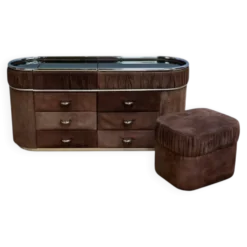 Coiffeuse et son Pouf, design Italien – 1970