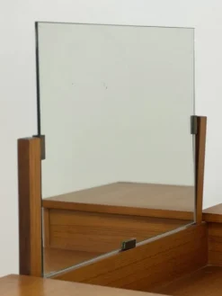 Coiffeuse et son pouf par Roger Landault, années 70