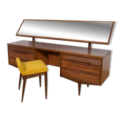 Coiffeuse et tabouret du milieu du siècle de White and Newton, Royaume-Uni,