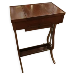 Coiffeuse lyre en acajou de Cuba massif d'époque Directoire