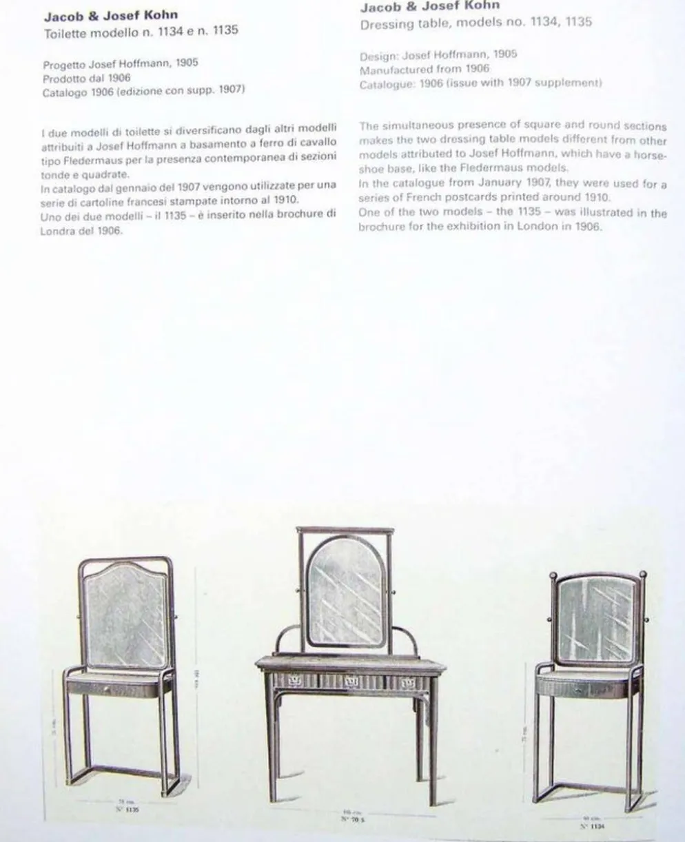 Coiffeuse n° 1134 par Josef Hoffmann pour J&J Kohn