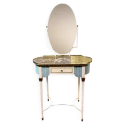 Coiffeuse originale - plateau au motif Toile de Jouy
