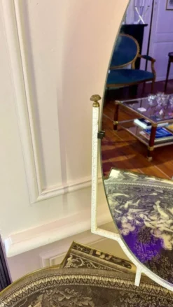 Coiffeuse originale - plateau au motif Toile de Jouy