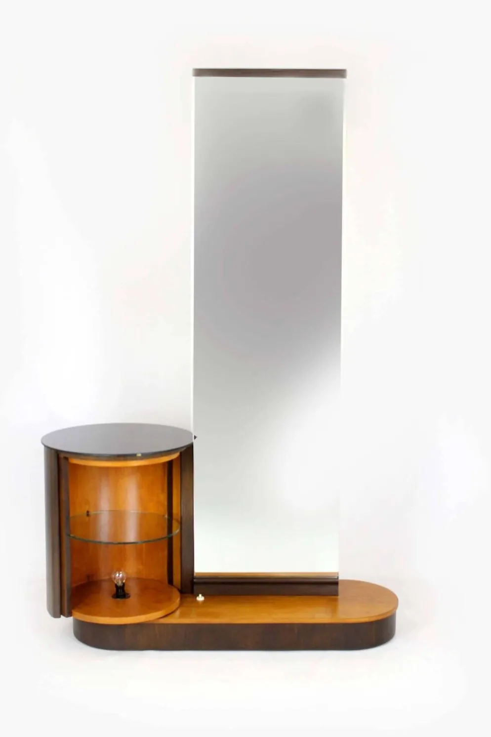 Coiffeuse restaurée avec miroir par J. Halabala pour Up Zavody, années 1940.