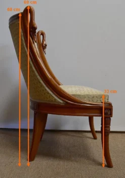Coiffeuse rognon et sa chauffeuse en merisier – 1950