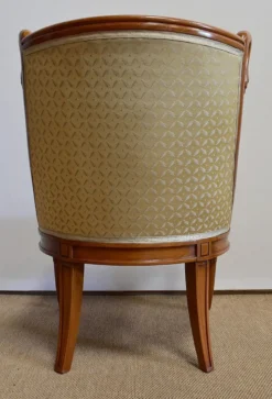 Coiffeuse rognon et sa chauffeuse en merisier – 1950