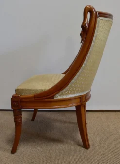 Coiffeuse rognon et sa chauffeuse en merisier – 1950
