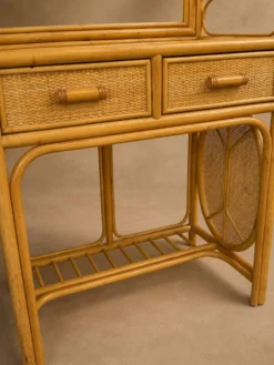 Coiffeuse rotin et cannage Circa 1970