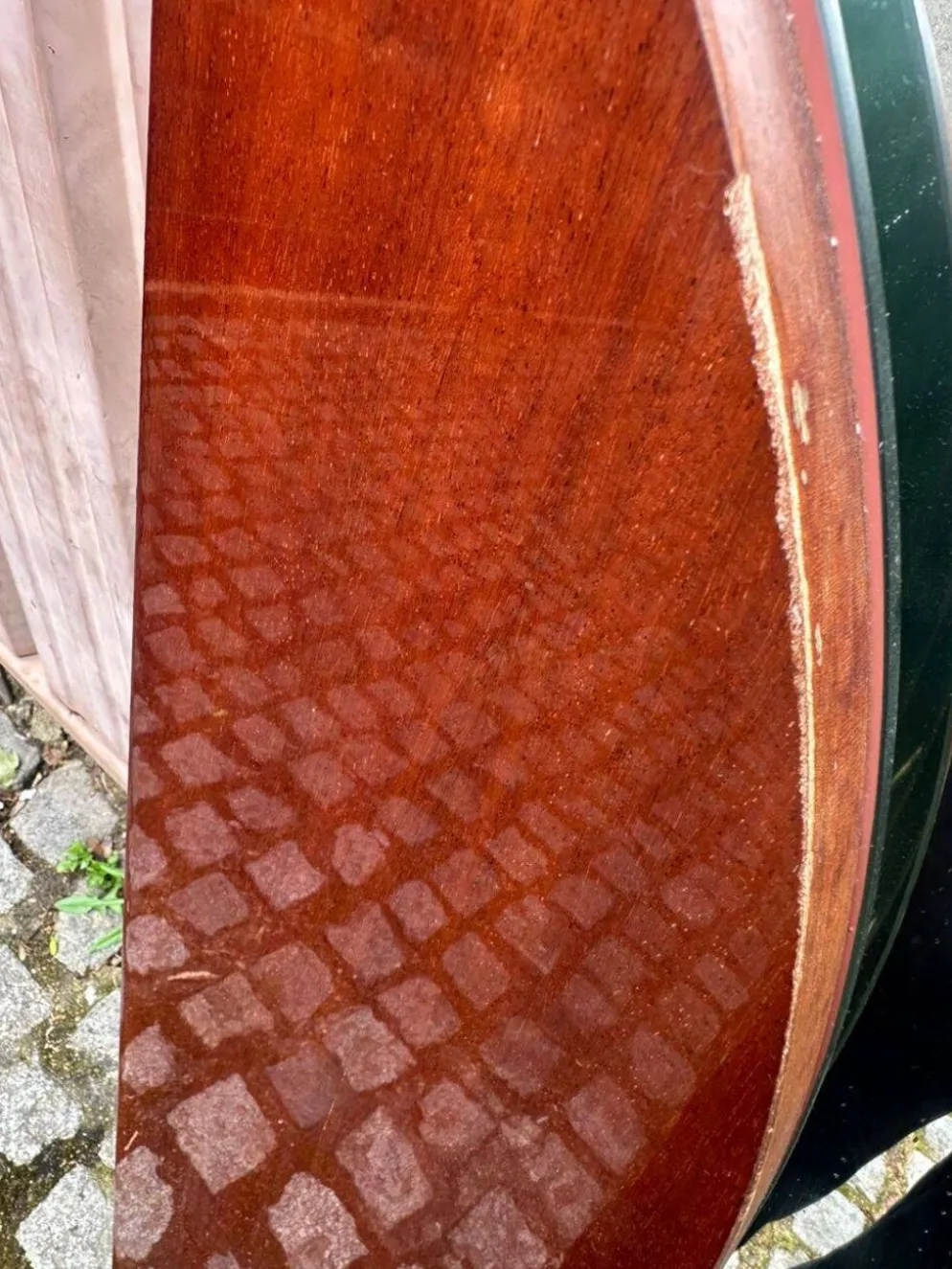 Coiffeuse scandinave en bois des années 50 avec miroir triptyque