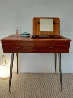 Coiffeuse scandinave en placage teck - années 60