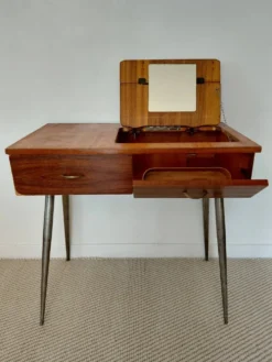 Coiffeuse scandinave en placage teck - années 60