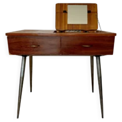 Coiffeuse scandinave en placage teck - années 60