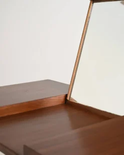 Coiffeuse scandinave en teck avec miroir, années 1960